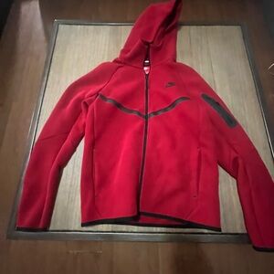 Nike Red and Black Hooded Jacket